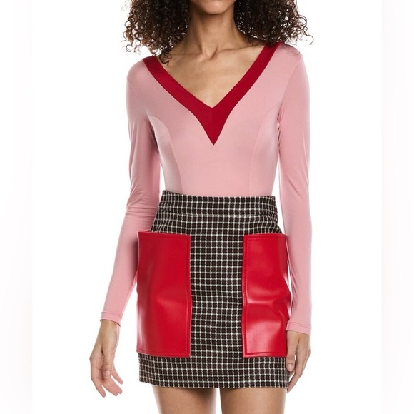NEW Burberry Two-Tone Jersey Bodysuit - Picture 1 of 5